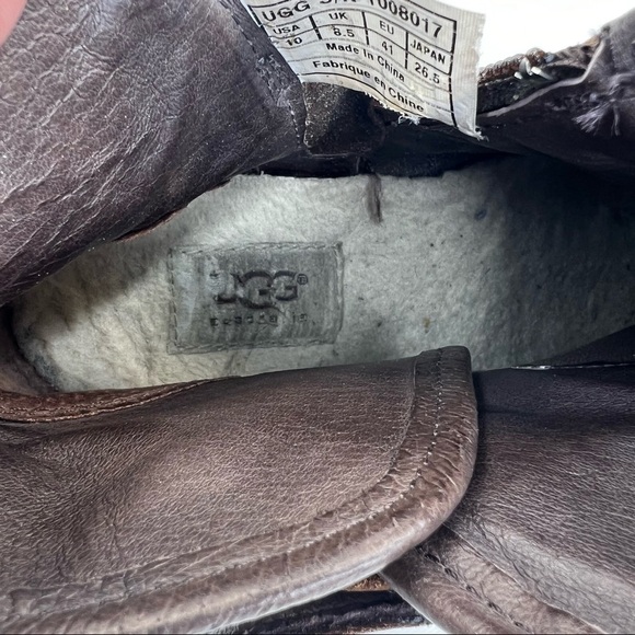 UGG Australia EMALIE Stout Waterproof Leather Ankle Boots - Picture 15 of 15